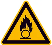 Warnschild »Warnung vor brandfördernden Stoffen« 