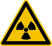 Warnschild »Warnung vor radioaktiven Stoffen oder ionisierender Strahlung« 