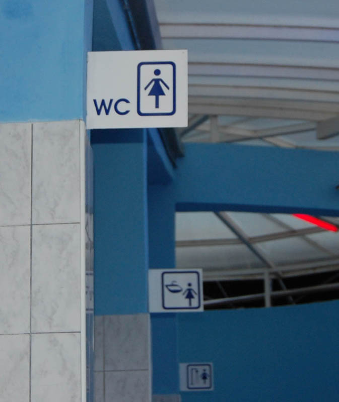 Modernes lustiges Schild für Klotür aus Edelstahl WC Zeichen Klo Klobrille Tür 