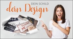 Schild selbst gestalten