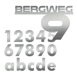Edelstahlziffern