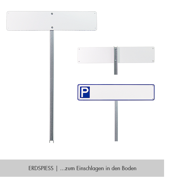 Privé Parkplatz Schild 460 x 110 x 2 mm aus Aluminium weiss