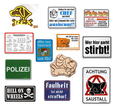 Aluminiumschilder als Verkehrszeichen, T�rschilder und anderen Variationen