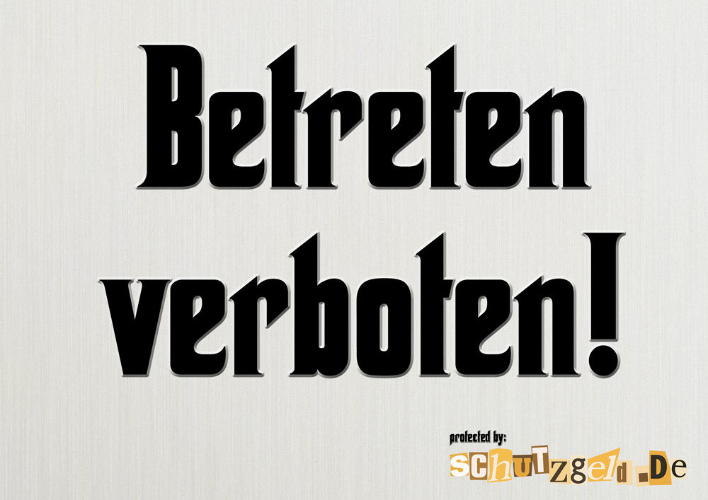 Grafikschild mit Wunschmotiv