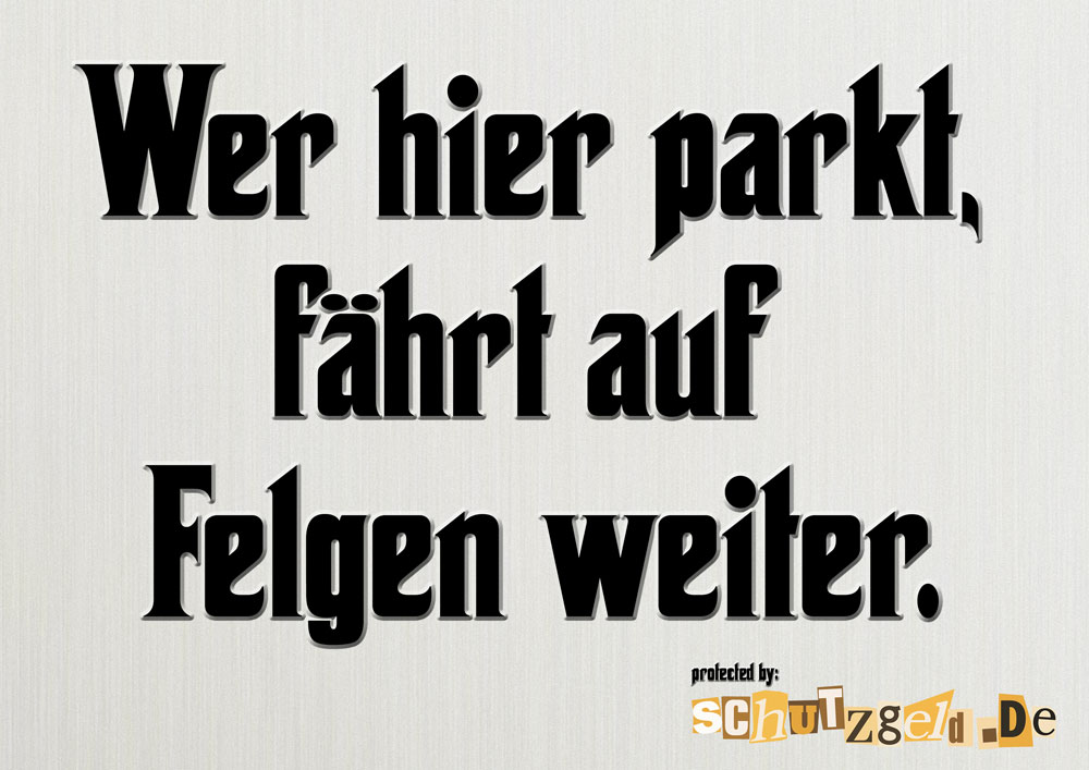 Grafikschild mit Wunschmotiv