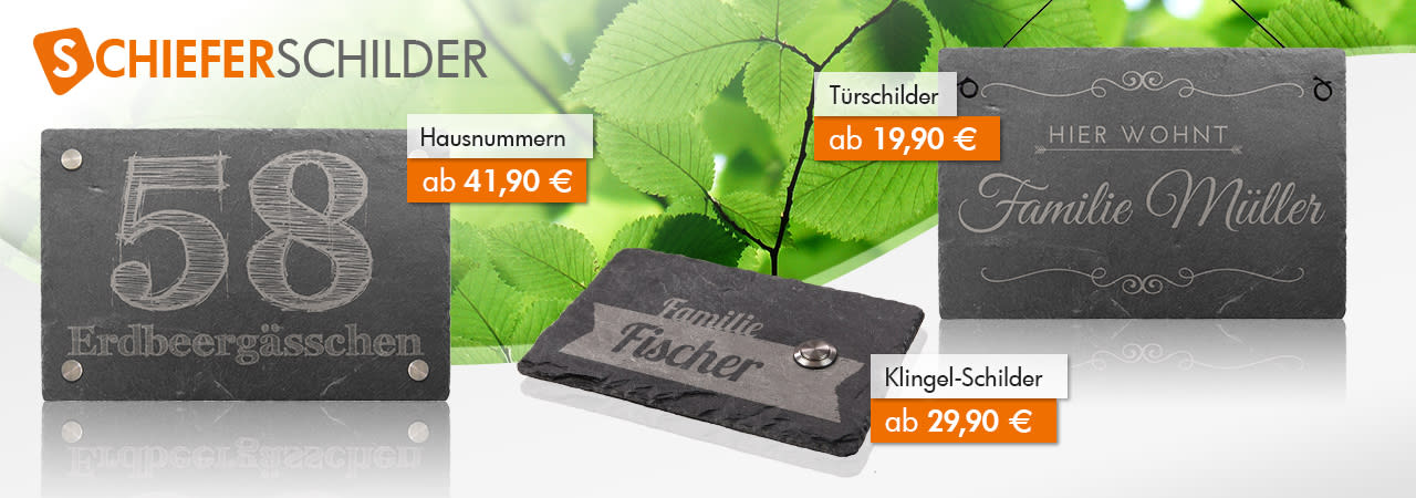 Schiefer-Schilder im SchilderShop 24