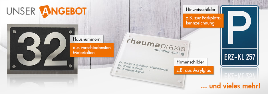 Sortimente im SchilderShop 24