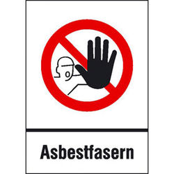 Verbotsschilder - Asbest